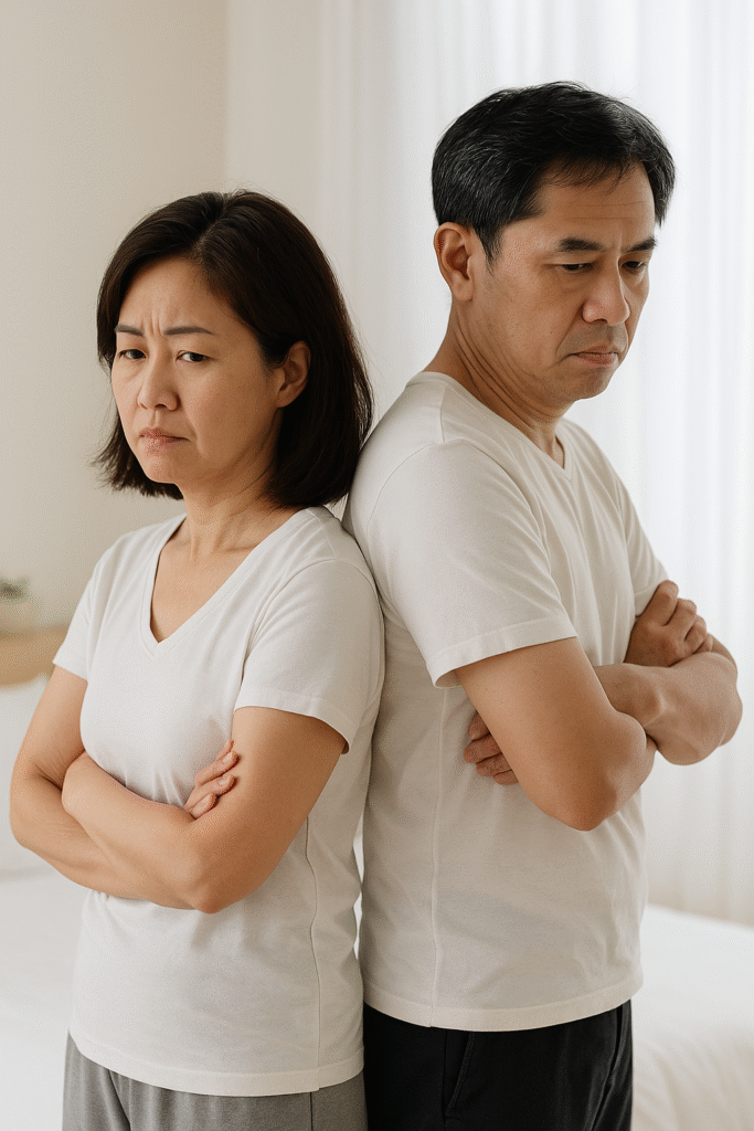 Unhappy Senior Couple for Intimacy Issues